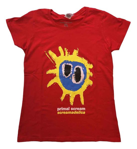 Primal Scream: Screamadelica - Ladies Red T-Shirt