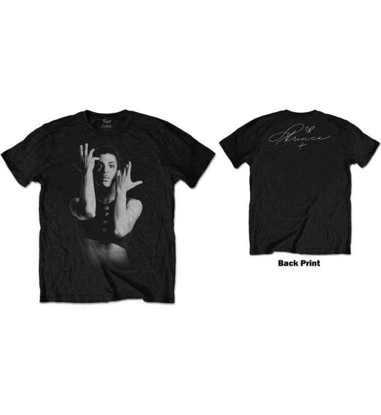 Prince: Parade Signature (Back Print) - Black T-Shirt