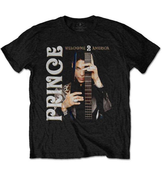 Prince: Welcome 2 America - Black T-Shirt