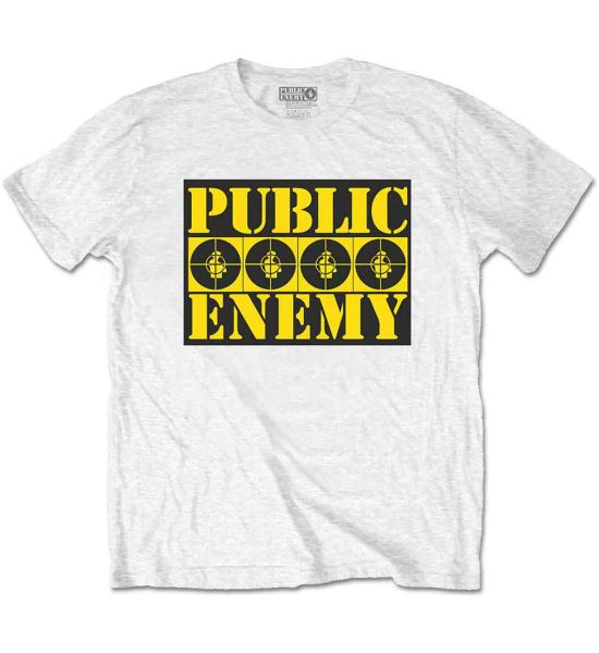 Public Enemy: Four Logos - White T-Shirt