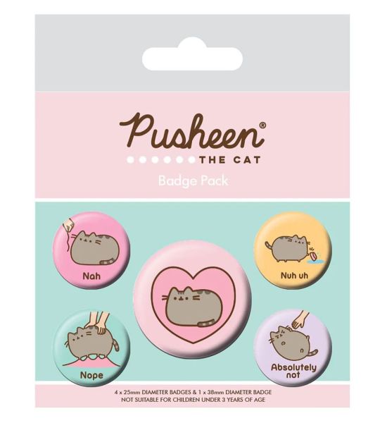 Pusheen: Nah Pin-Back Buttons 5-Pack