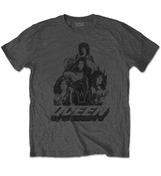 Queen: 70s Photo - Charcoal Grey T-Shirt