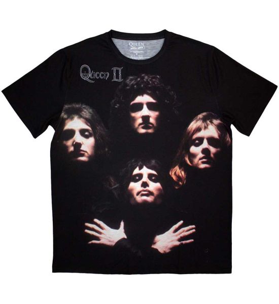 Queen: Bo Rhap Classic (Sublimation Print) - Black Sublimation T-Shirt