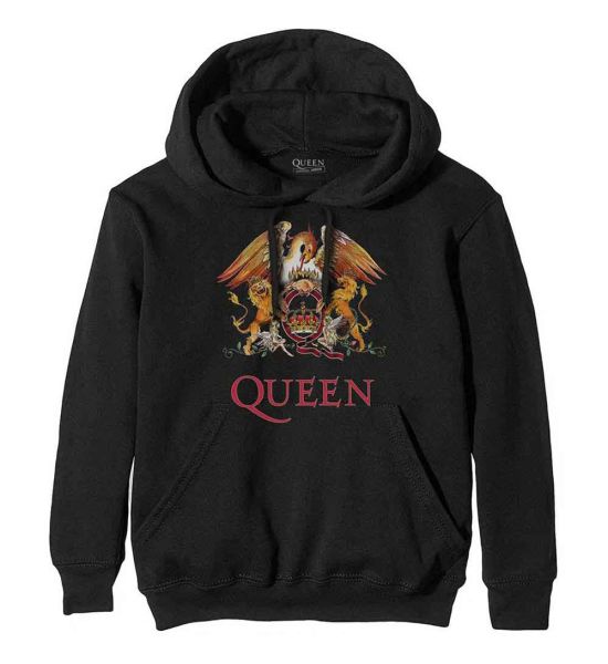 Queen: Classic Crest - Black Pullover Hoodie