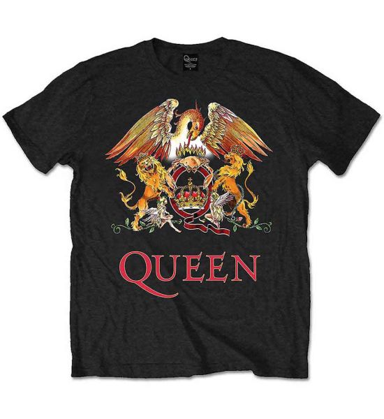 Queen: Classic Crest - Black T-Shirt