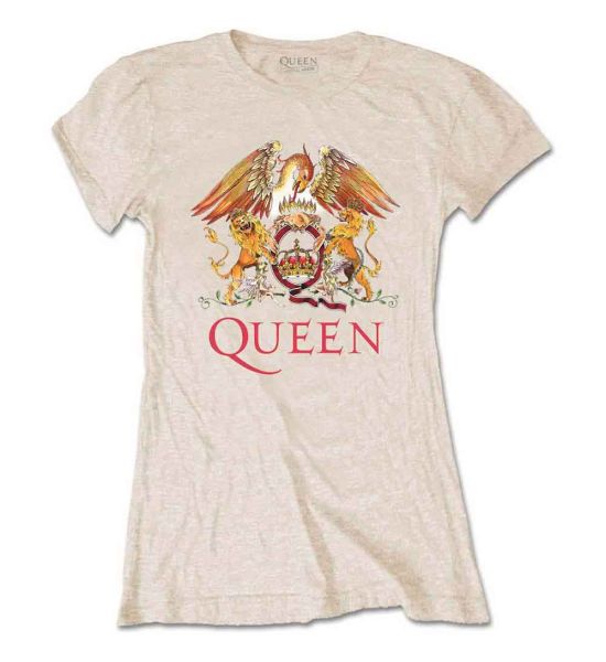 Queen: Classic Crest - Ladies Sand T-Shirt