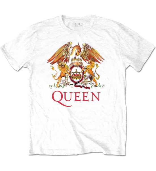 Queen: Classic Crest - White T-Shirt