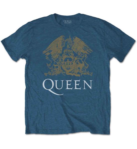 Queen: Crest - Indigo Blue T-Shirt