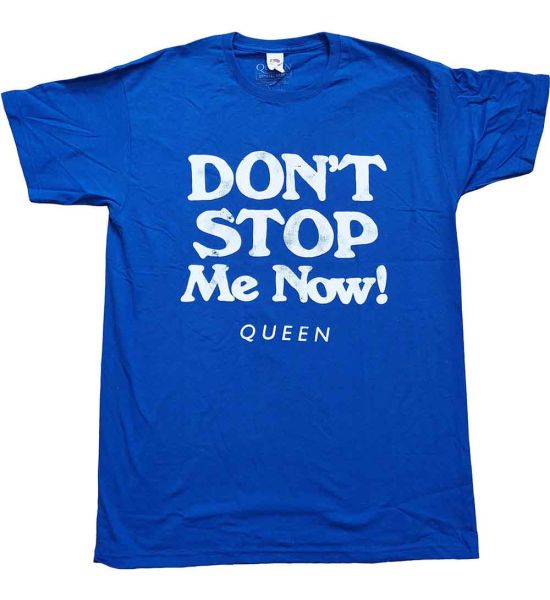 Queen: Don't Stop Me Now - Aqua Blue T-Shirt