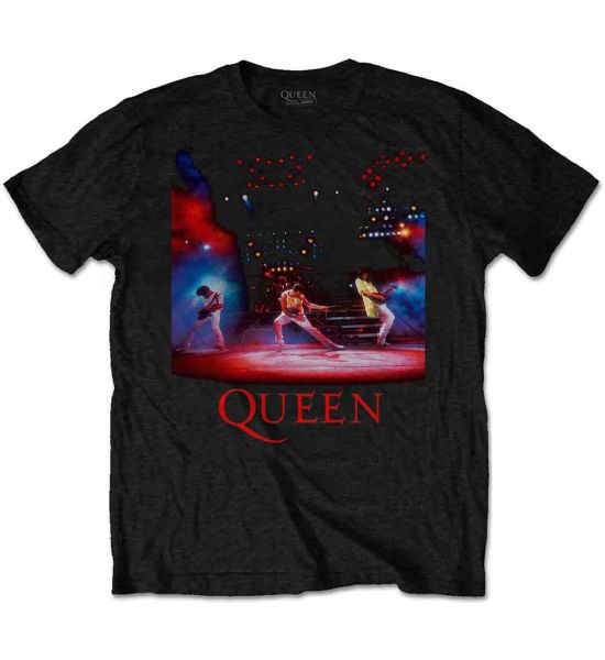 Queen: Live Shot Spotlight - Black T-Shirt