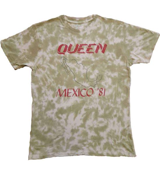 Queen: Mexico '81 (Dye Wash) - Sand T-Shirt