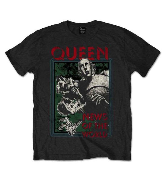 Queen: News of the World - Black T-Shirt