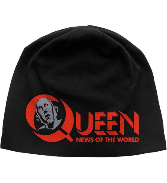 Queen: News of the World (Discharge Print) - Black Beanie Hat Preorder