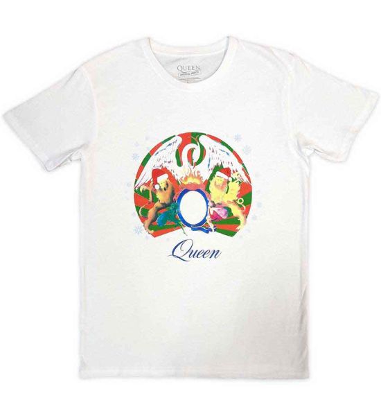 Queen: Snowflake Crest - White T-Shirt