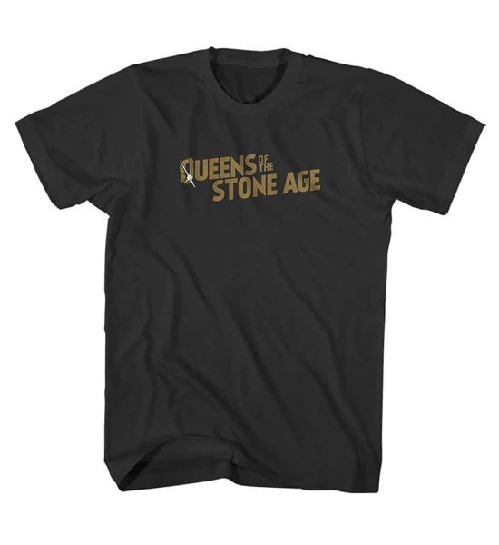 Queens Of The Stone Age: Bullet Shot Logo - Black T-Shirt