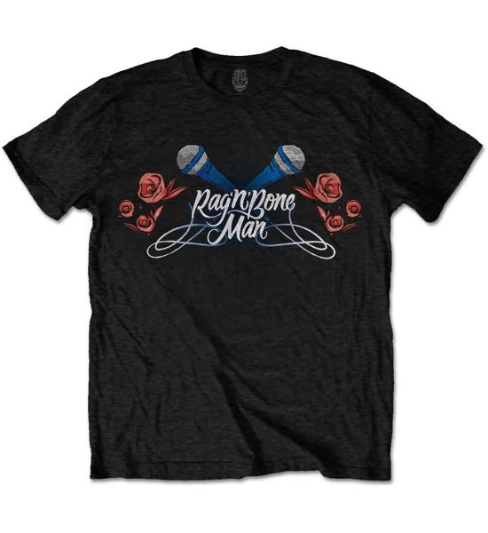 Rag'n'Bone Man: Mics & Roses - Black T-Shirt