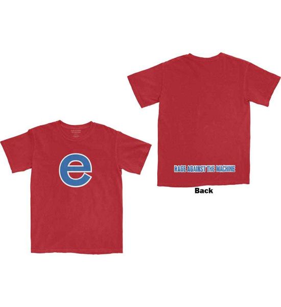 Rage Against The Machine: Big E (Back Print) - Red T-Shirt