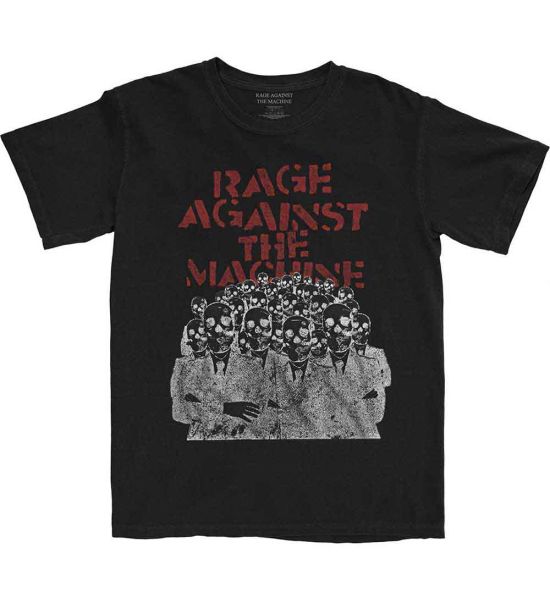 Rage Against The Machine: Crowd Masks Black T-Shirt