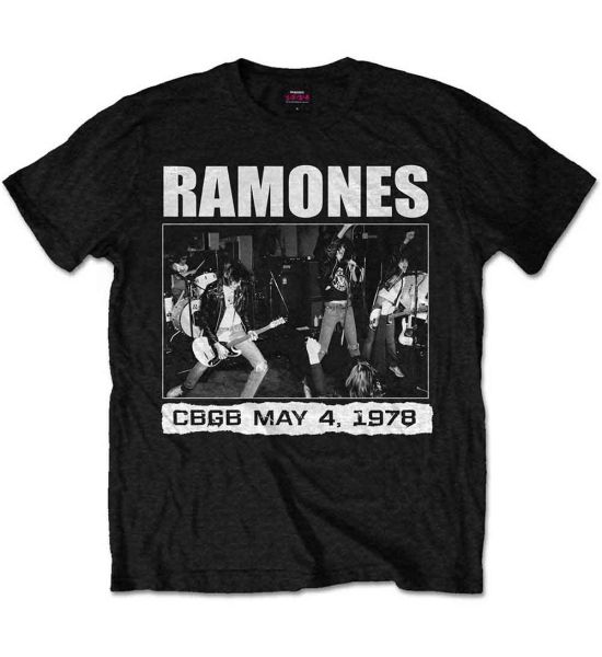 Ramones: CBGB 1978 - Black T-Shirt