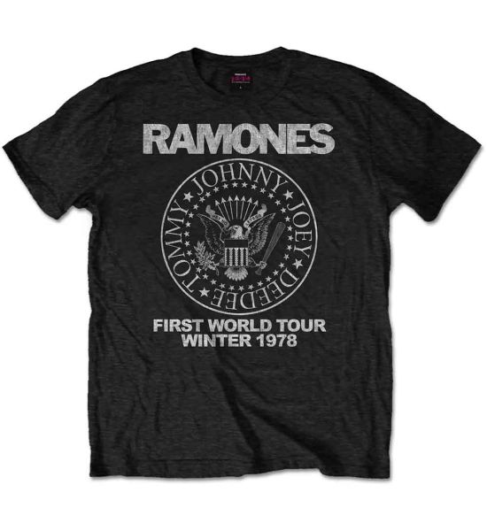 Ramones: First World Tour 1978 - Black T-Shirt