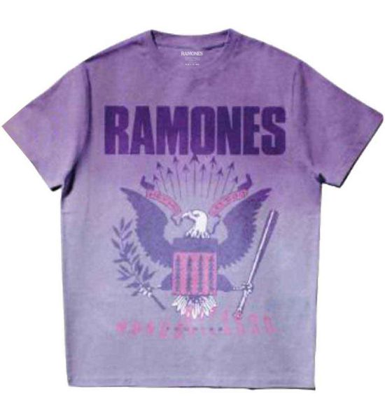 Ramones: Mondo Bizarro (Dip Dye, Dye Wash) - Purple T-Shirt