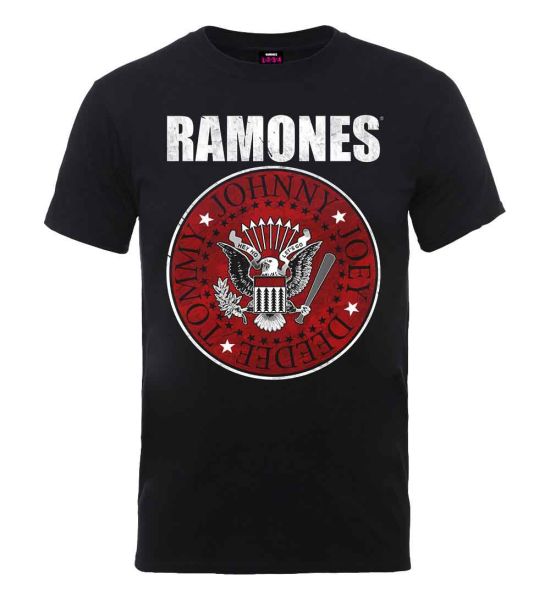 Ramones: Red Fill Seal - Black T-Shirt