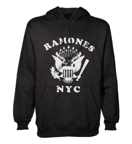 Ramones: Retro Eagle New York City - Black Pullover Hoodie