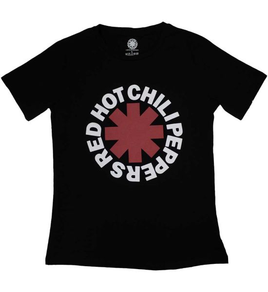 Red Hot Chili Peppers: Classic Asterisk - Ladies Black T-Shirt