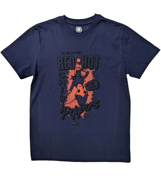 Red Hot Chili Peppers: In The Flesh - Navy Blue T-Shirt