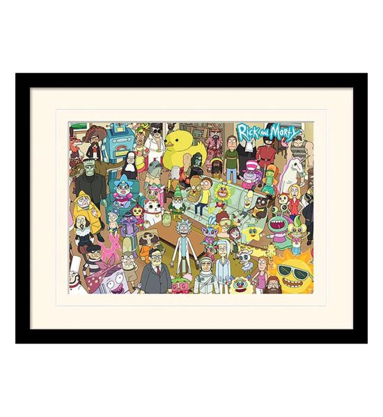 Rick and Morty: Total Rickall Collector Print Framed Poster (white background)