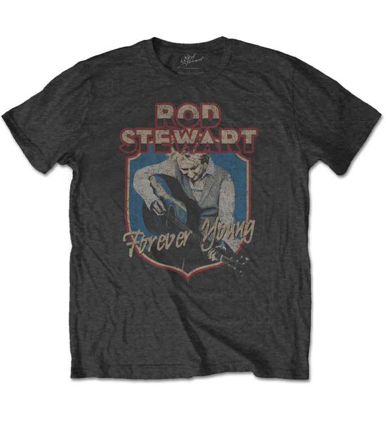 Rod Stewart: Forever Crest - Charcoal Grey T-Shirt