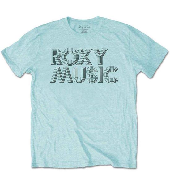 Roxy Music: Disco Logo - Sky Blue T-Shirt