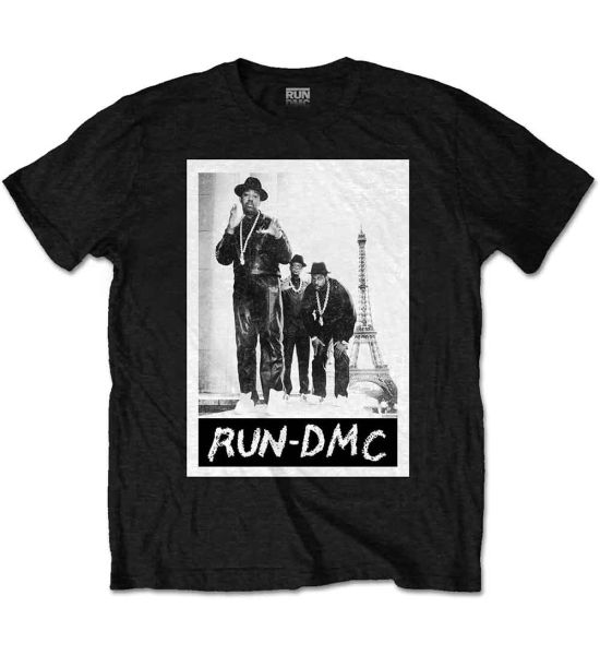 Run DMC: Paris Photo - Black T-Shirt