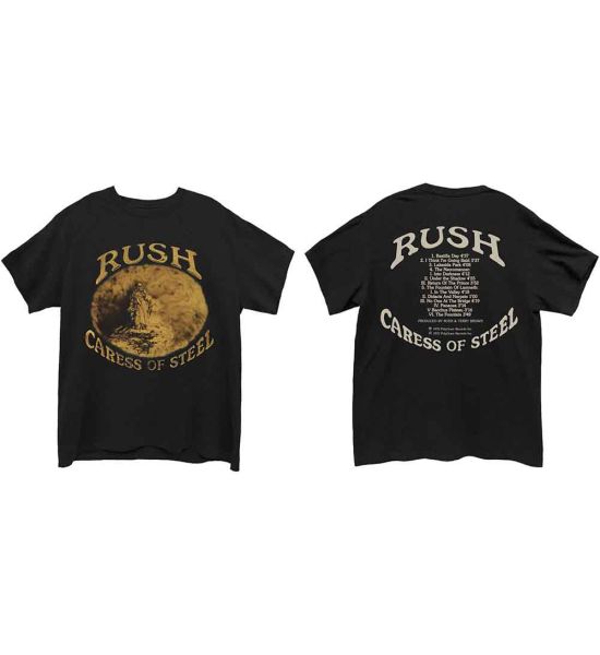 Rush: Caress of Steel (Back Print) - Black T-Shirt