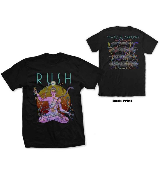 Rush: Snakes & Arrows Tour 2007 (Back Print) - Black T-Shirt