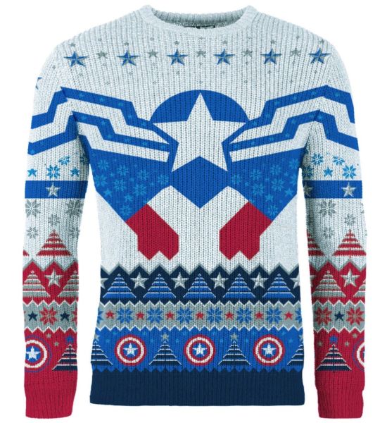 Achetez votre pull de Noel Captain America livraison gratuite Merchoid France