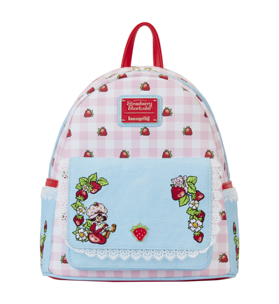 Loungefly: Strawberry Shortcake Denim Pocket Mini Backpack