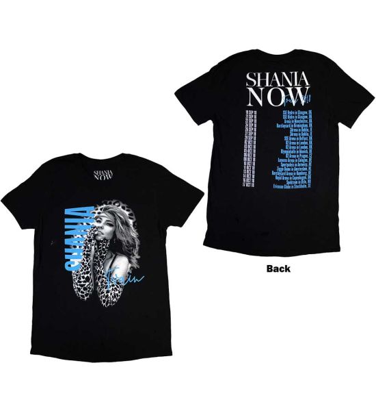 Shania Twain: Tour 2018 Gloves Photo (Back Print) - Black T-Shirt