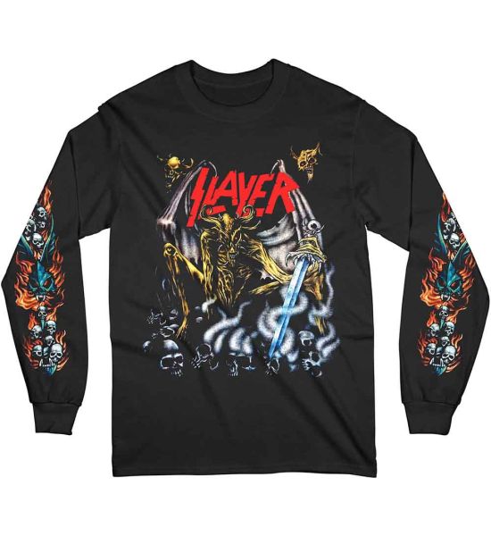 Slayer: Airbrush Demon (Sleeve Print) - Black Long Sleeve T-Shirt