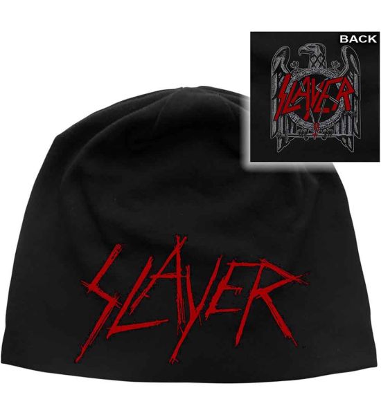 Slayer: Eagle (Discharge Print) - Black Beanie Hat Preorder