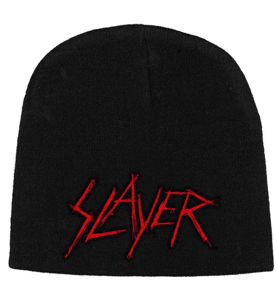 Slayer: Scratched Logo - Black Beanie Hat Preorder