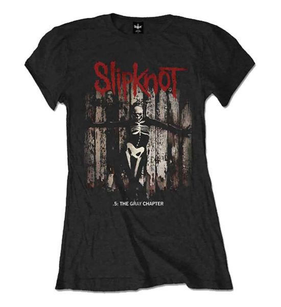 Slipknot: .5: The Gray Chapter Album - Ladies Black T-Shirt