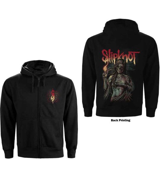 Slipknot: Burn Me Away (Back Print) - Black Zip-up Hoodie