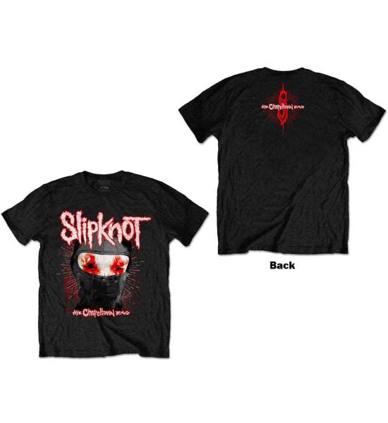 Slipknot: Chapeltown Rag Mask (Back Print) - Black T-Shirt