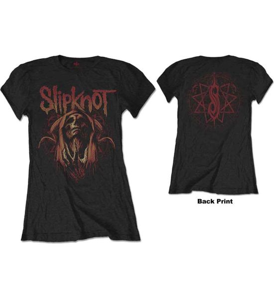 Slipknot: Evil Witch (Back Print) - Ladies Black T-Shirt