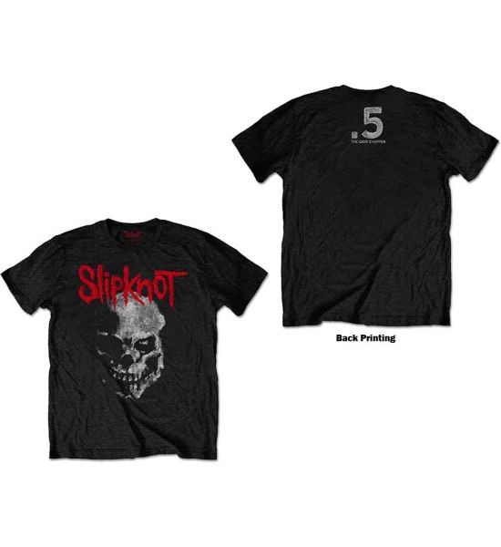 Slipknot: Gray Chapter Skull (Back Print) - Black T-Shirt