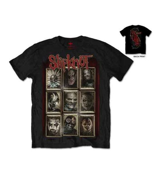 Slipknot: New Masks (Back Print) - Black T-Shirt