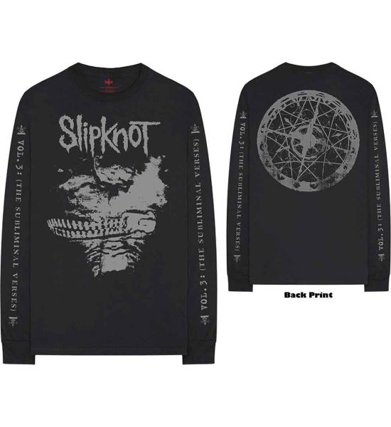 Slipknot: Subliminal Verses (Back Print, Sleeve Print) - Black T-Shirt