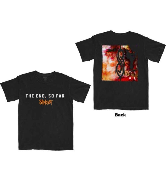 Slipknot: The End, So Far Album Cover (Back Print) - Black T-Shirt