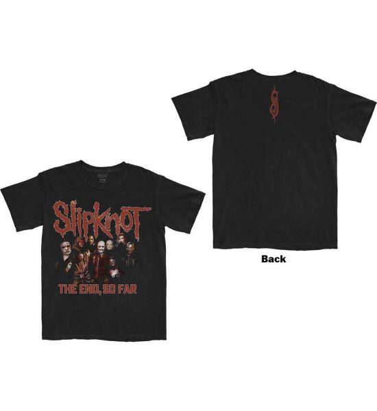 Slipknot: The End, So Far Group Photo (Back Print) - Black T-Shirt